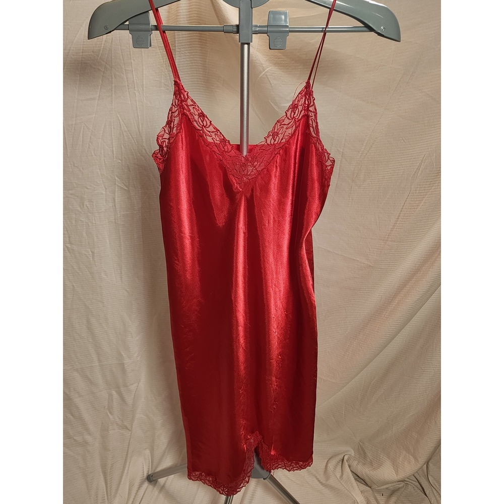 Vintage Victoria's Secret Gold Label Lace Trim Slip Dress Medium
